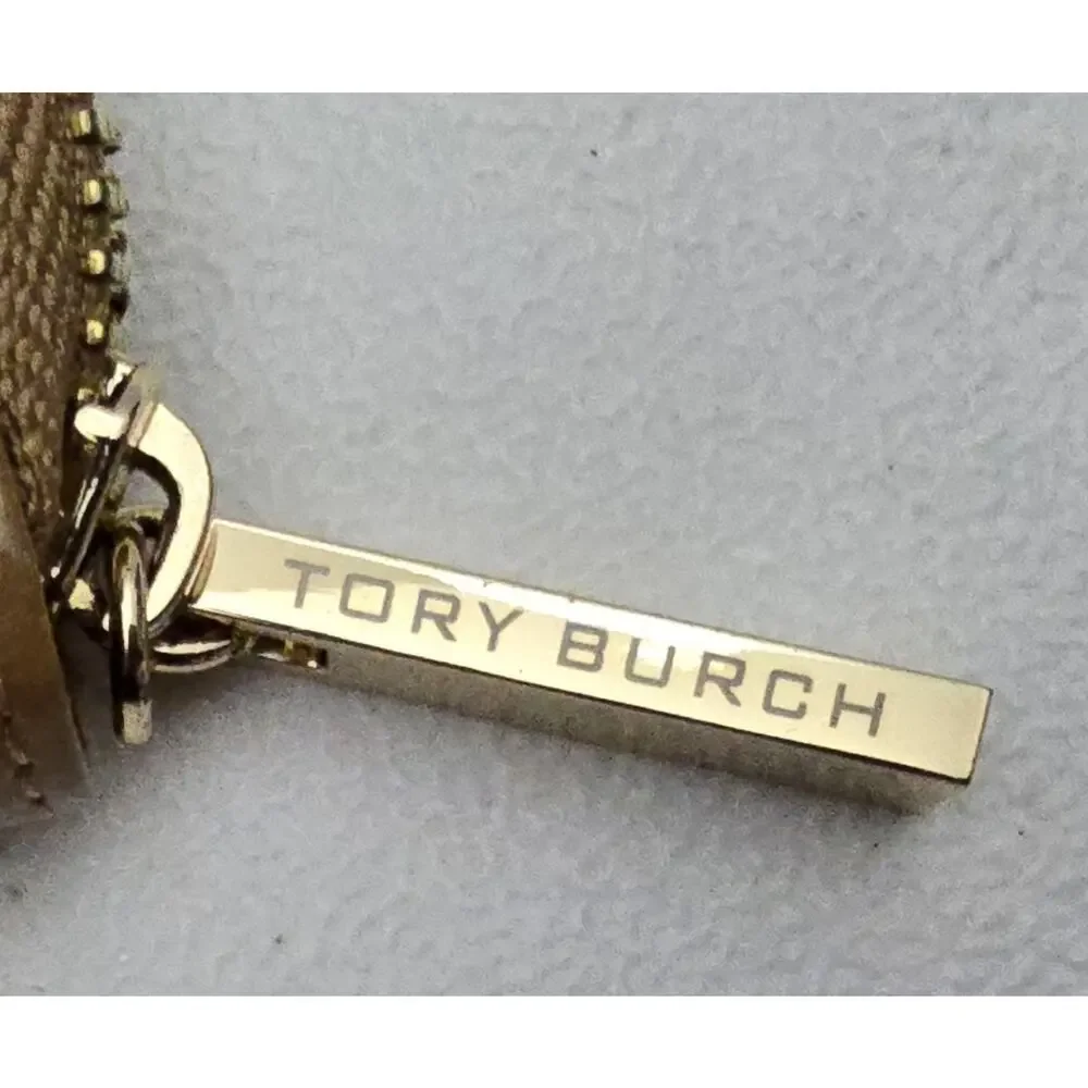 Tory Burch Patent Leather Zip Around Continental Wallet Caramel